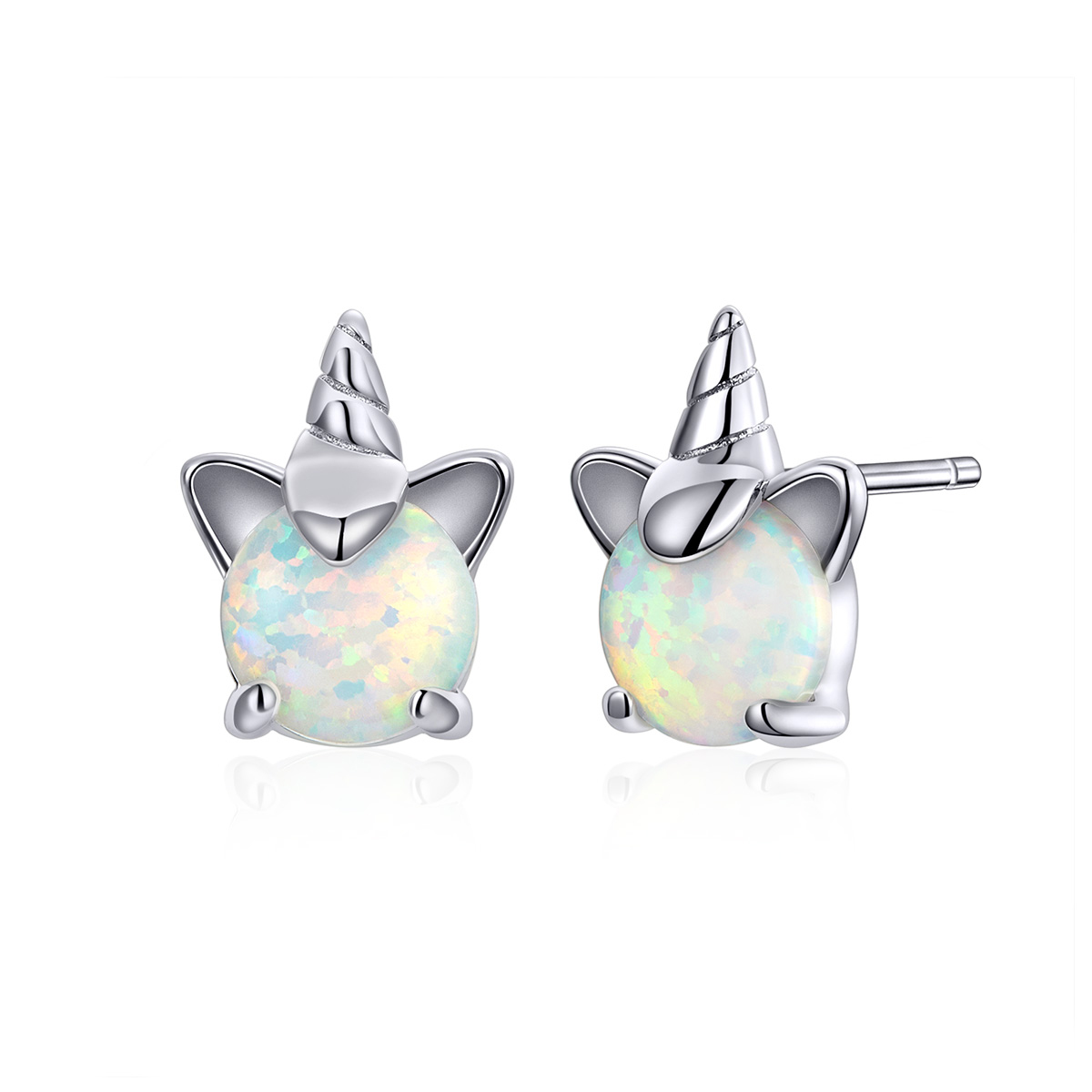 BRUNOshop.cz Y0105 Stříbrné náušnice JEDNOROŽEC