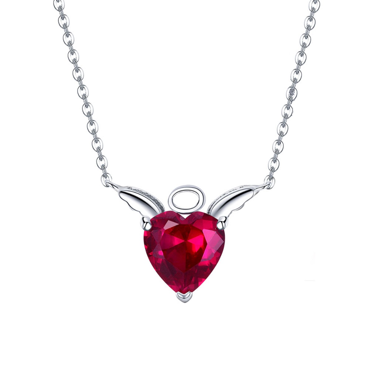 Y0131 Stříbrný náhrdelník ANDĚLSKÉ SRDCE