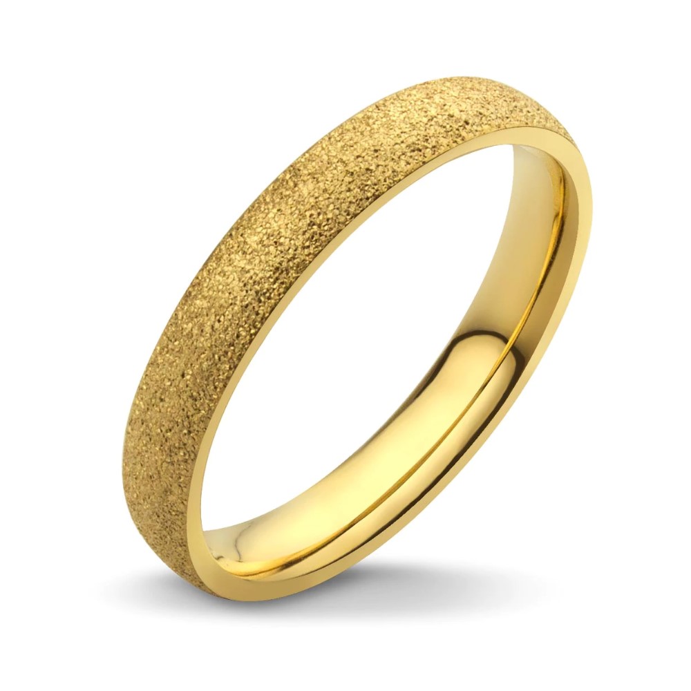 S4182 Pískovaný prsten GOLD Velikost: 5 (EU: 49 - 51)
