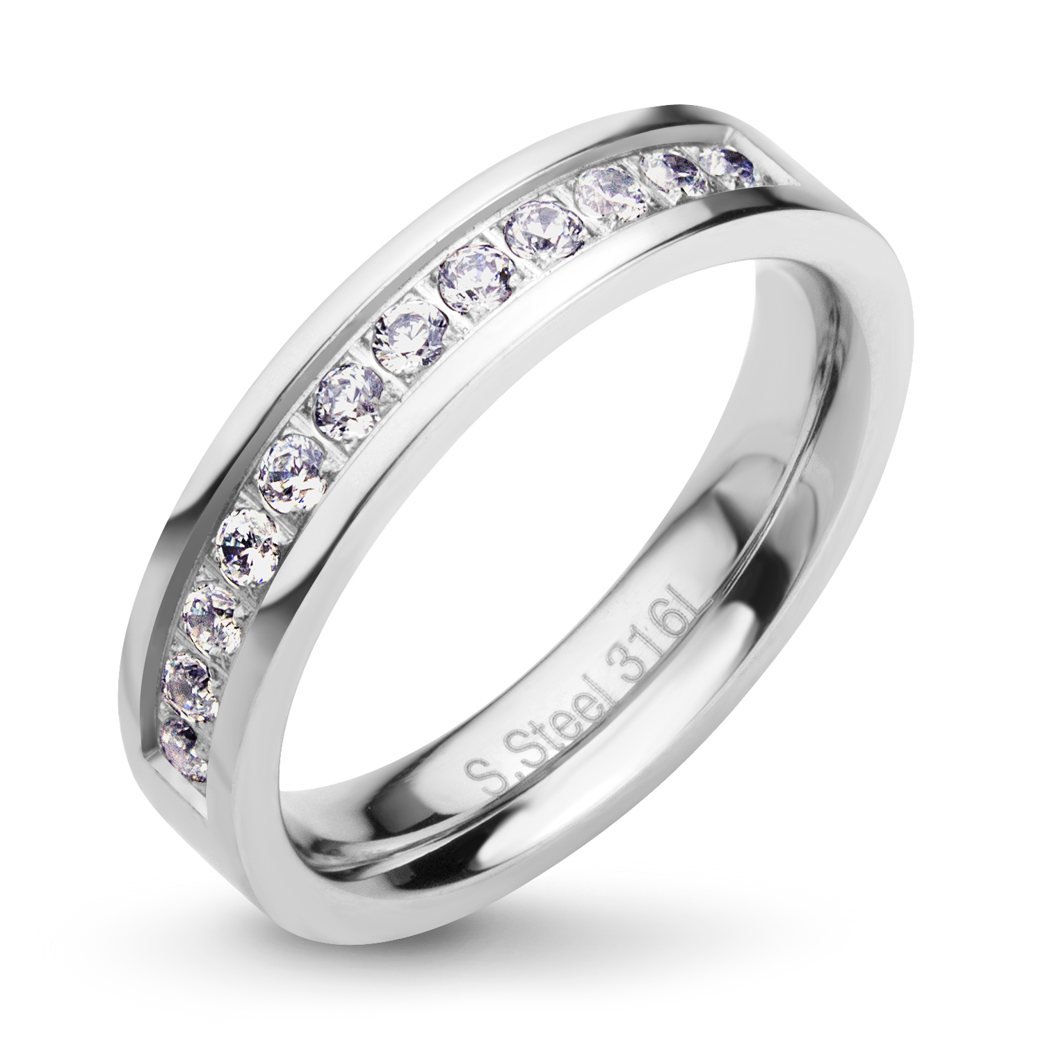 BRUNOshop.cz Prsten s kamínky Velikost: 11 (EU: 64 - 66)