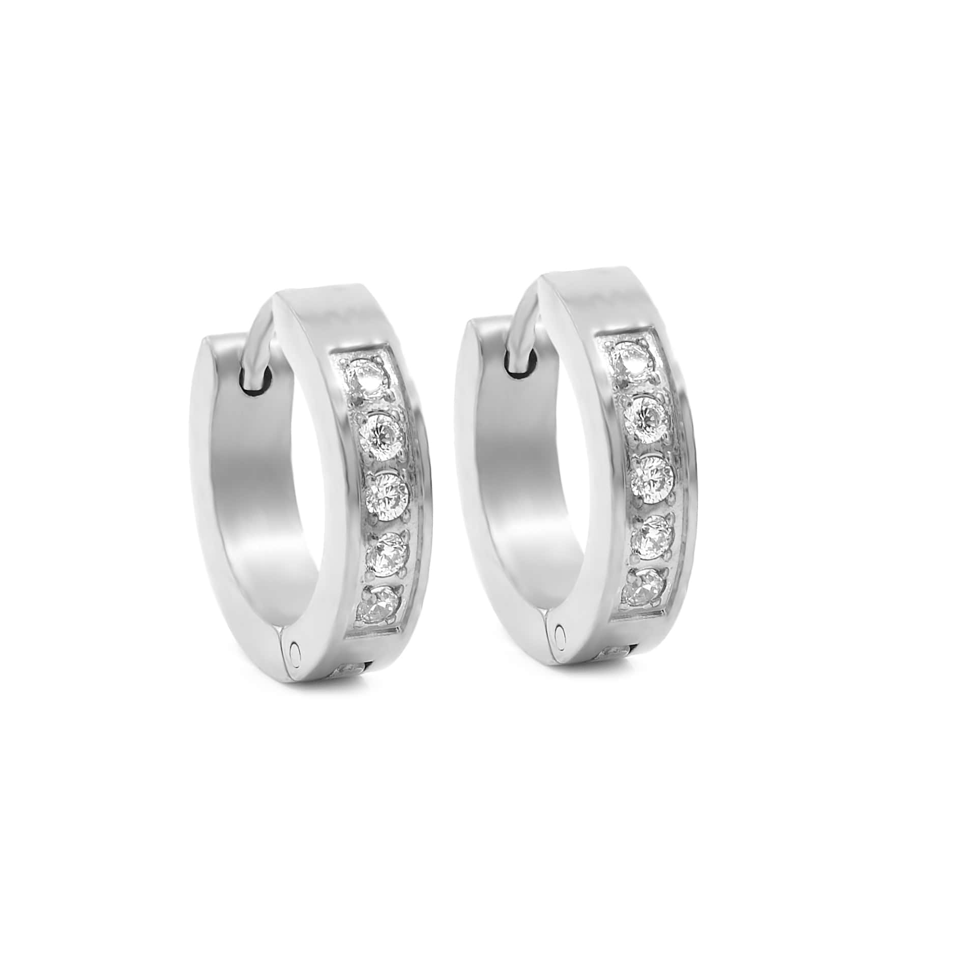 BRUNOshop.cz Náušnice kroužky s kamínky 1,6 cm