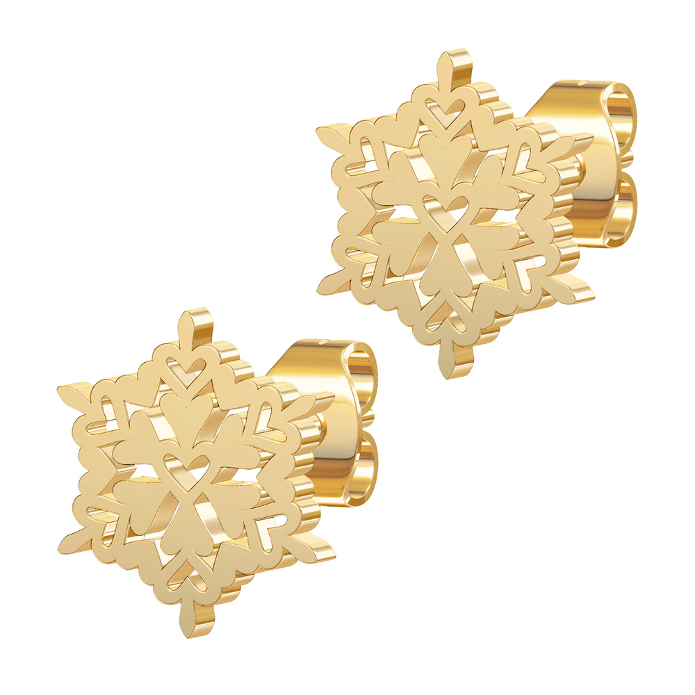 BRUNOshop.cz Náušnice VLOČKA ROSE GOLD