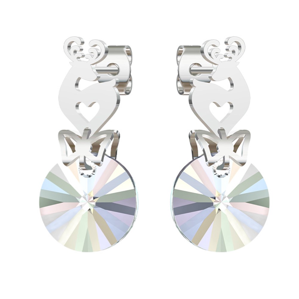 BRUNOshop.cz Visací náušnice SOB s KAMÍNKEM