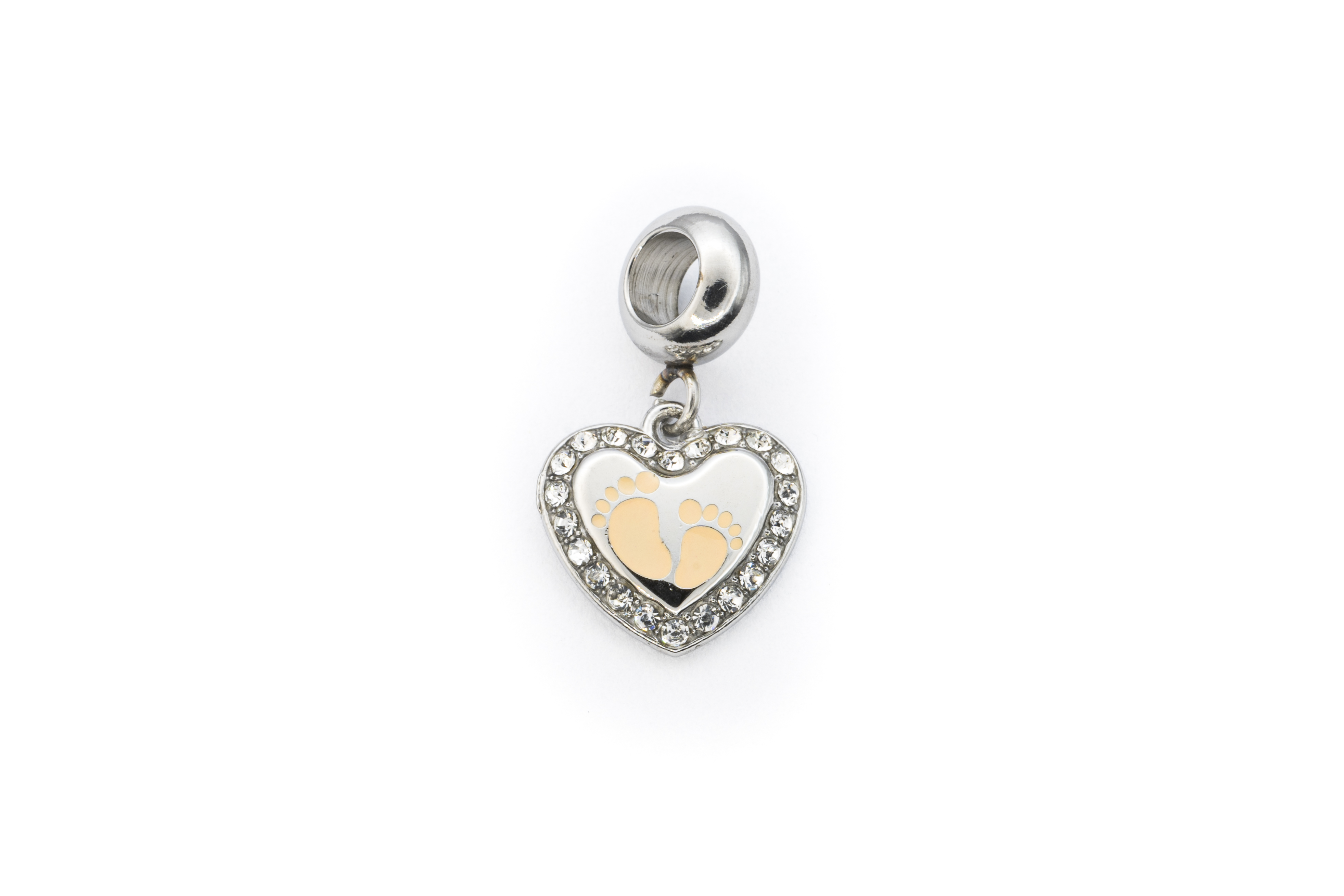 BRUNOshop.cz Visací přívěsek na náramek NOŽIČKY RŮŽOVÝ s kamínky