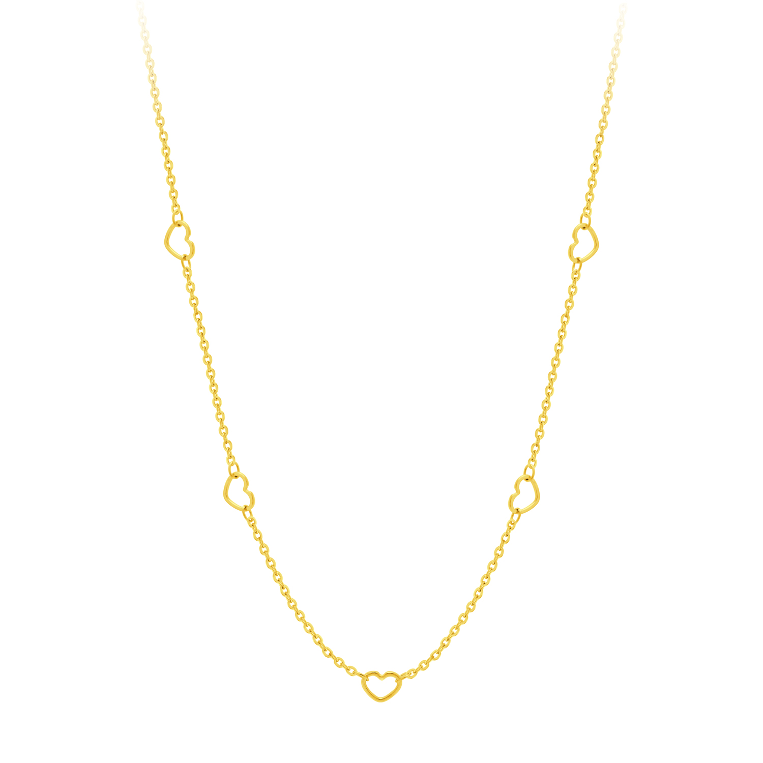 BRUNOshop.cz Kombinovaný řetízek se SRDÍČKY GOLD