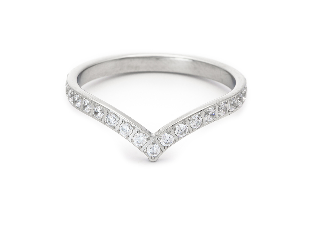 BRUNOshop.cz Jemný prsten ŠIPKA s kamínky Velikost: 7 (EU: 54 - 56)