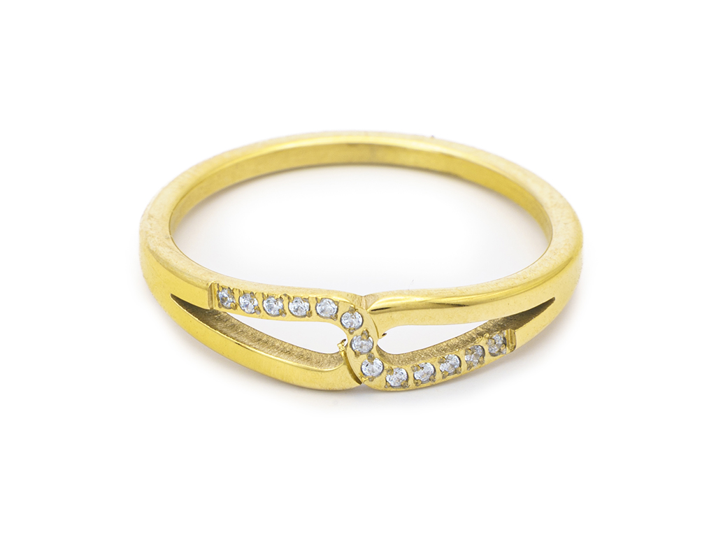 BRUNOshop.cz Prsten KAPKY GOLD s kamínky Velikost: 6 (EU: 51,5 - 53,5)