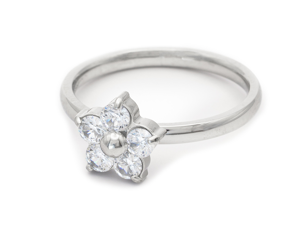 BRUNOshop.cz Prsten KVÍTEK s kamínky Velikost: 6 (EU: 51,5 - 53,5)