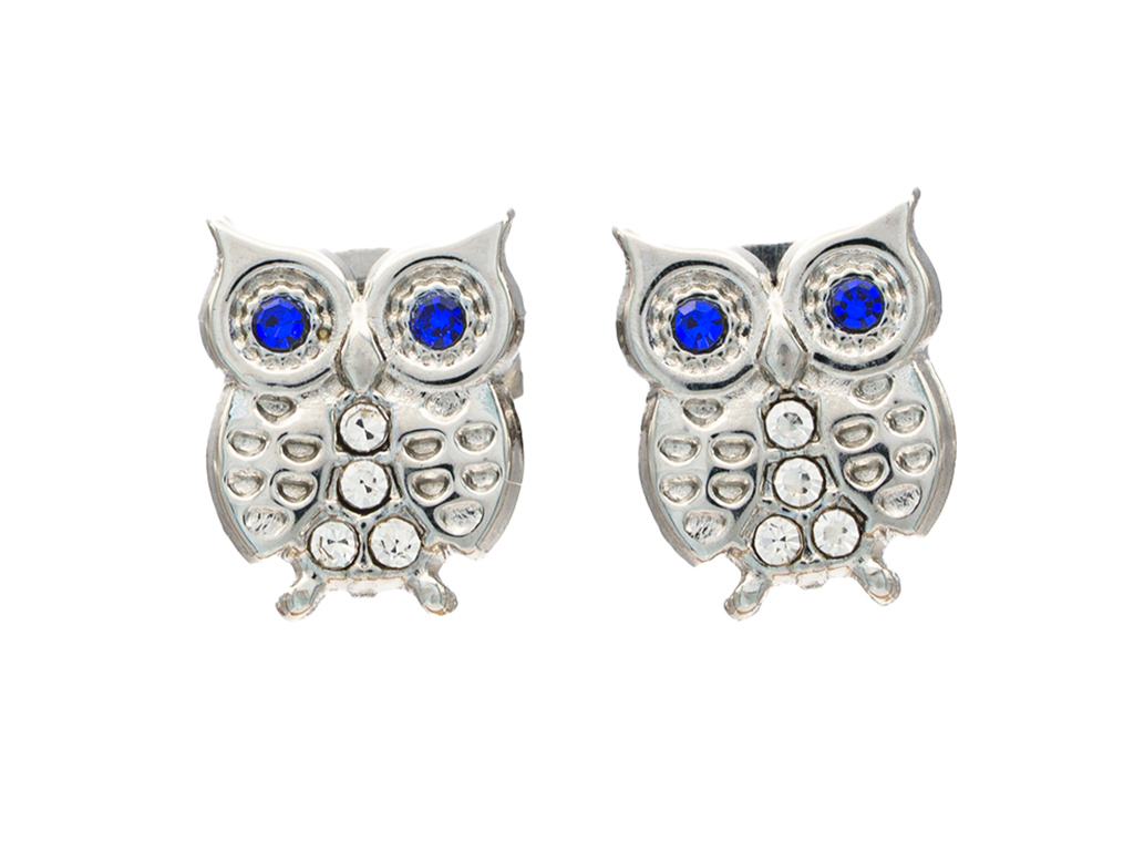 BRUNOshop.cz Náušnice SOVIČKA s kamínky