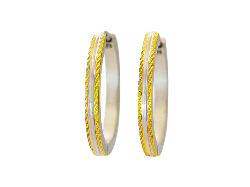 BRUNOshop.cz Náušnice KROUŽKY se vzorem GOLD