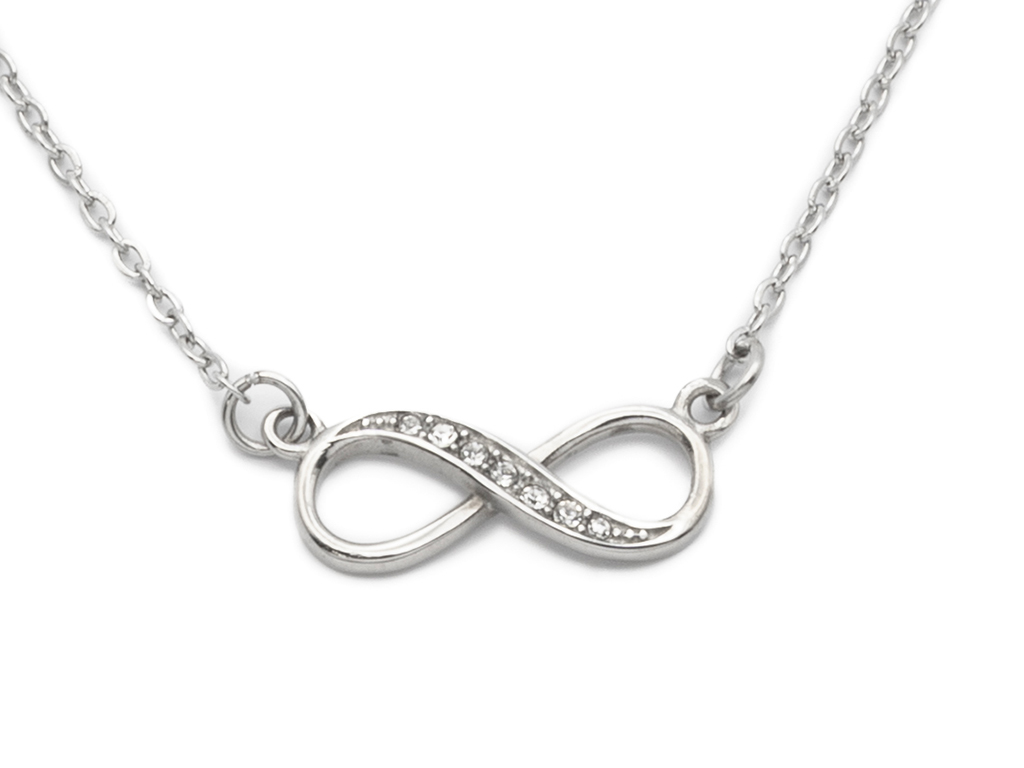 BRUNOshop.cz Jemný náhrdelník NEKONEČNO s kamínky
