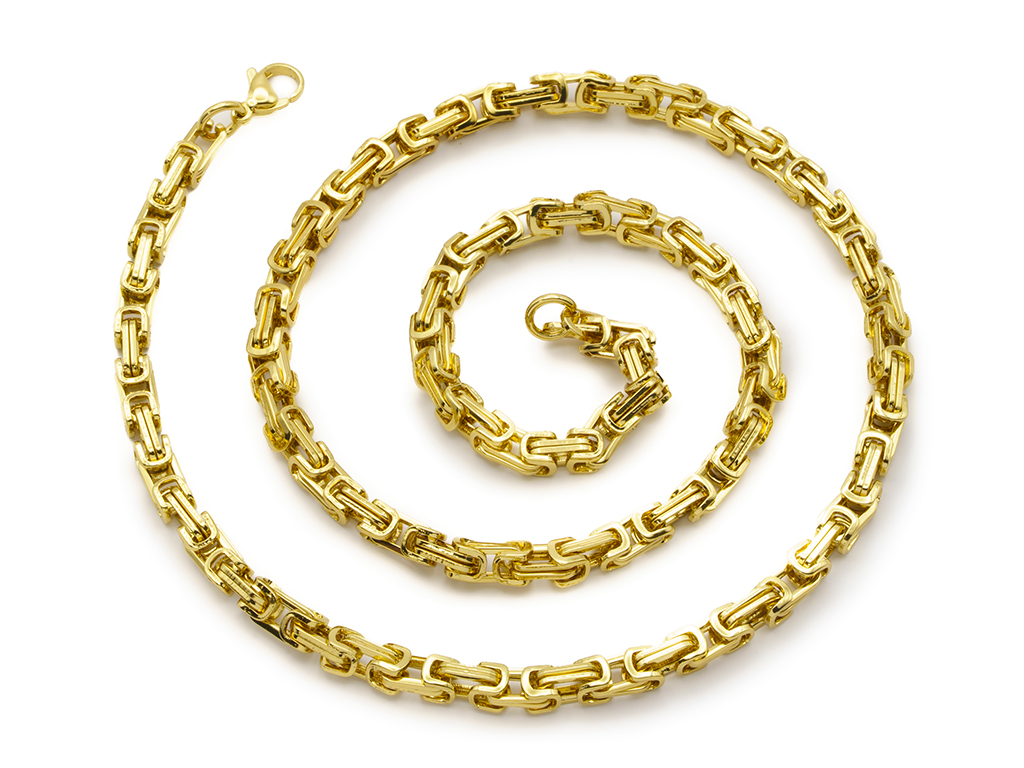 BRUNOshop.cz Náhrdelník BYZANTSKÝ VZOR GOLD 55/0,5 cm