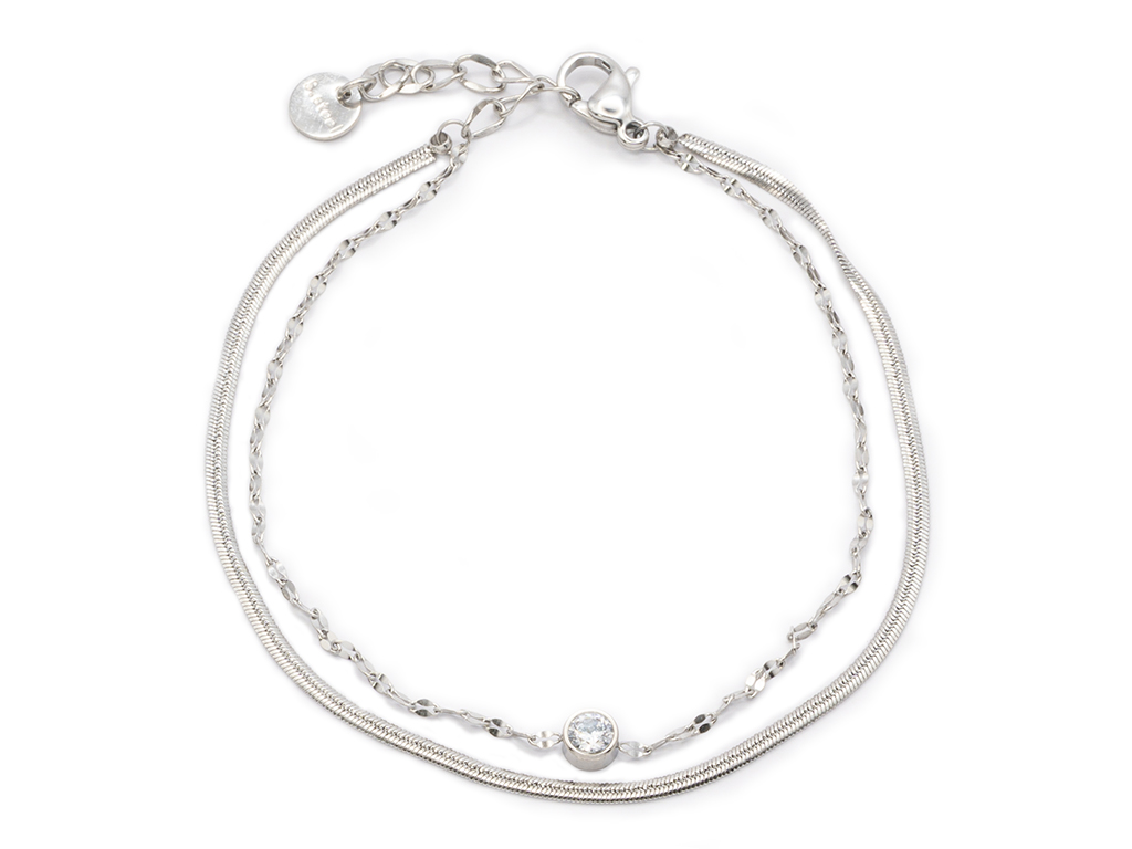 BRUNOshop.cz Dvojitý náramek s kamínkem