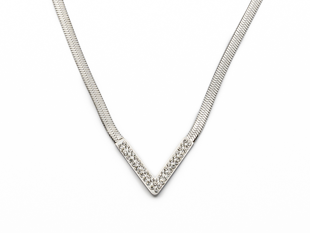 BRUNOshop.cz Plochý náhrdelník ŠIPKA s kamínky