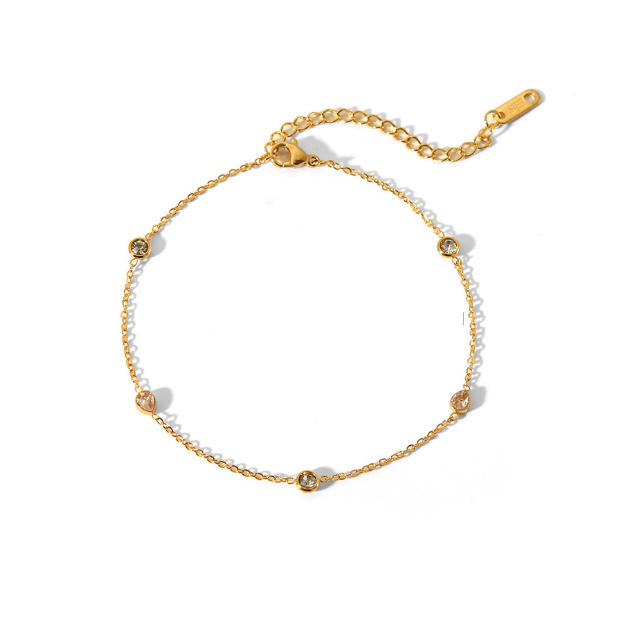 Meucci Nastavitelný náramek s pěti kamínky GOLD