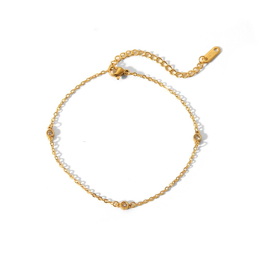 Meucci Nastavitelný náramek se třemi kamínky GOLD