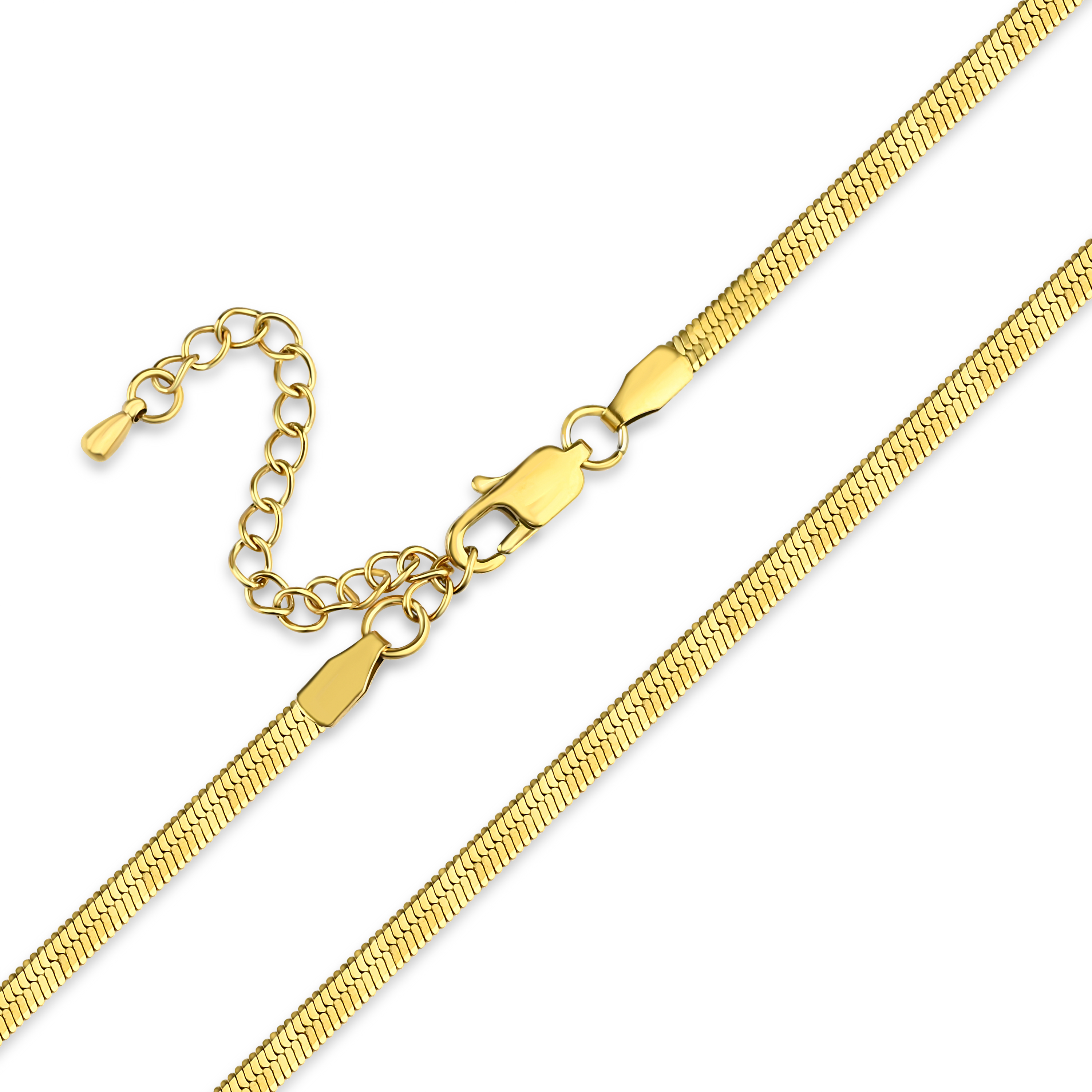 Meucci Nastavitelný plochý řetízek SNAKE GOLD