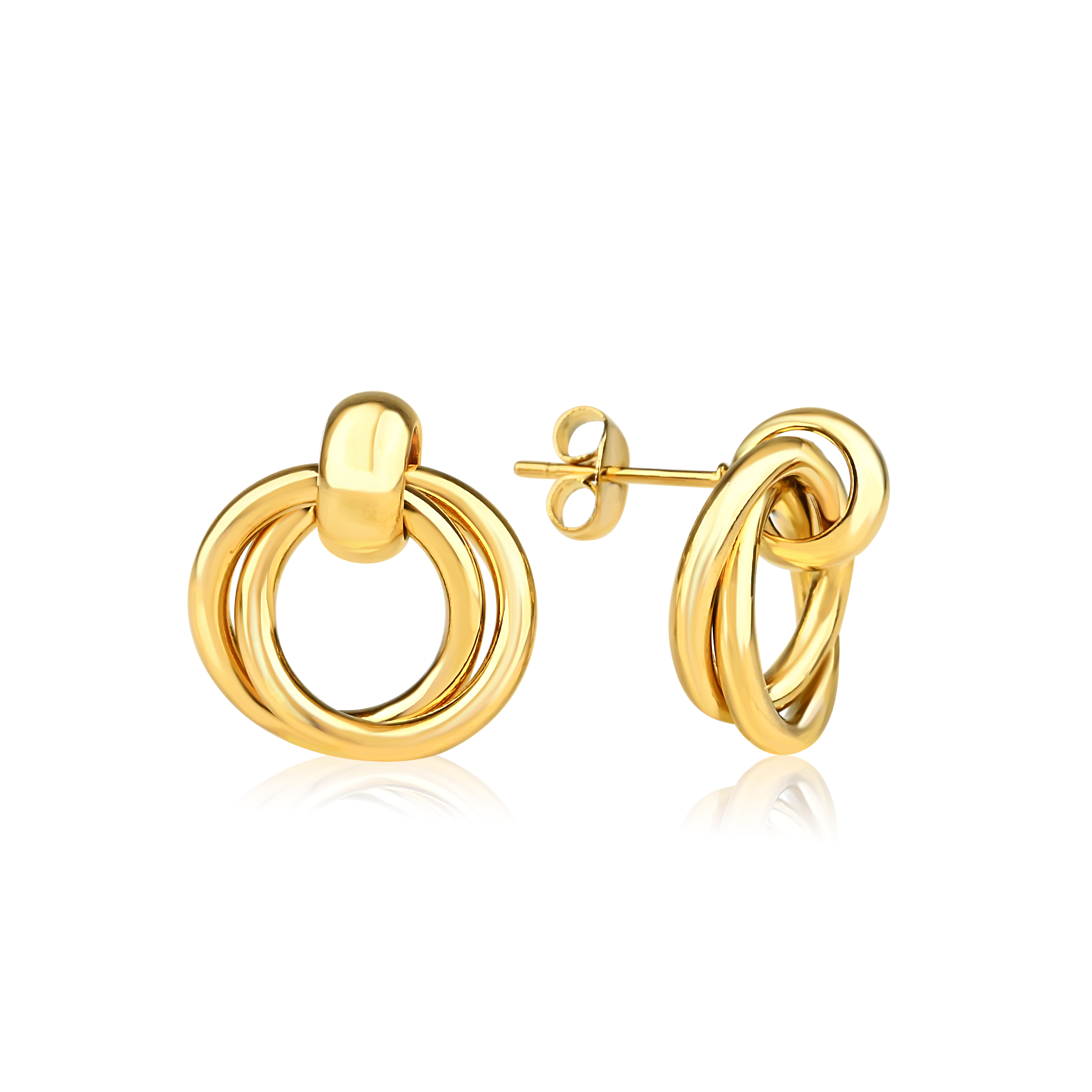 Meucci Náušnice dvojitý kroužek GOLD
