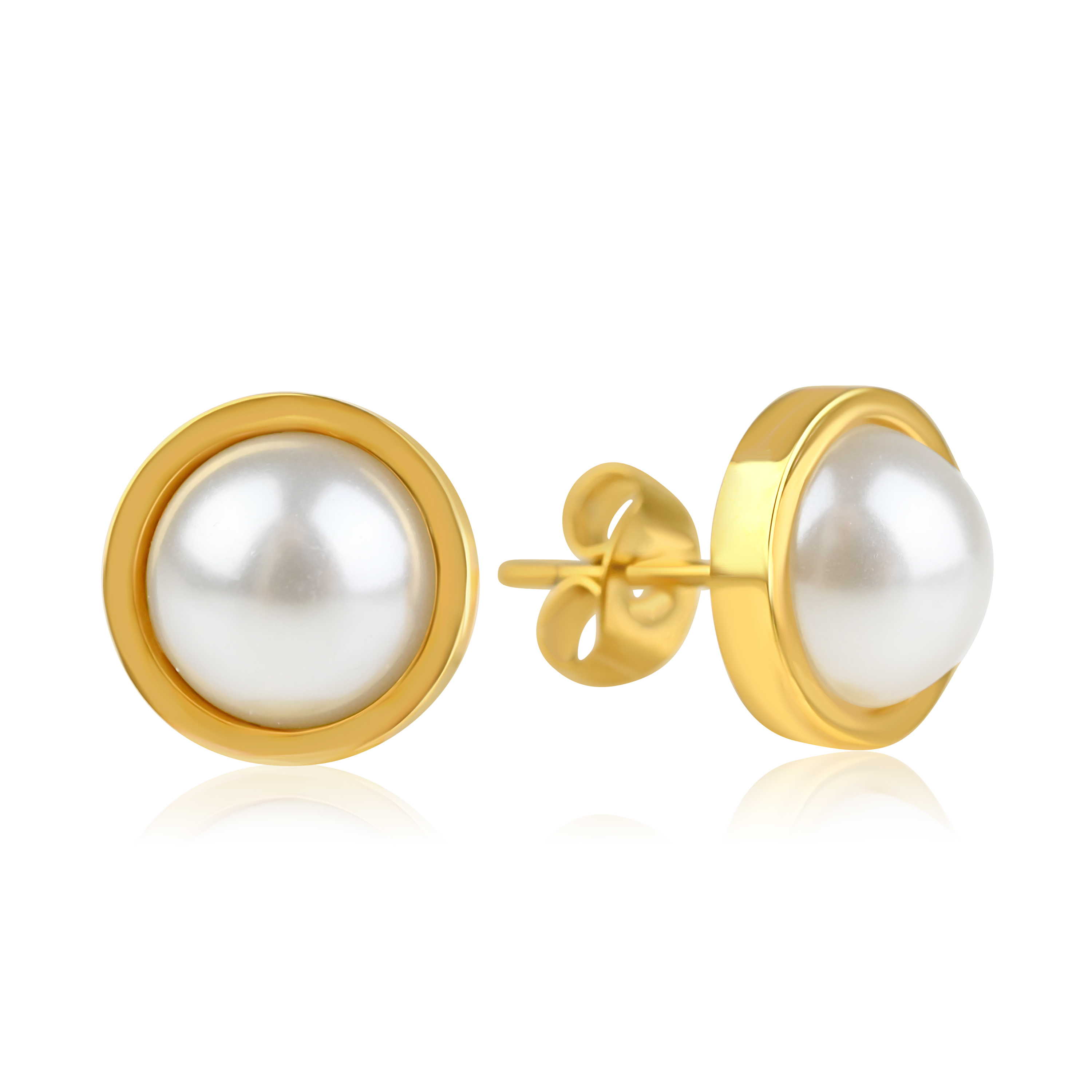 Meucci Náušnice PERLOVÉ OKO GOLD