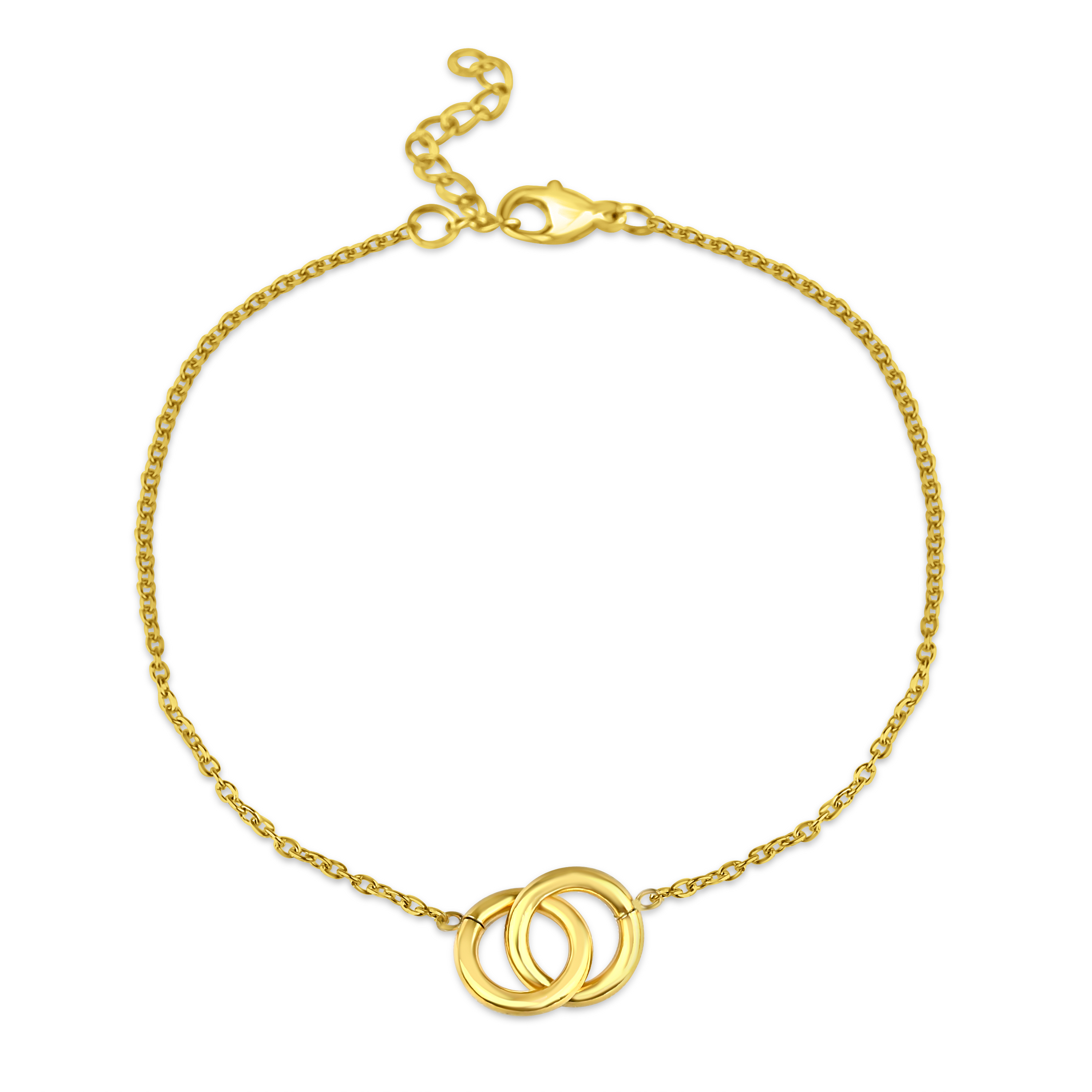 Meucci Nastavitelný náramek PROPOJENÉ KRUHY GOLD