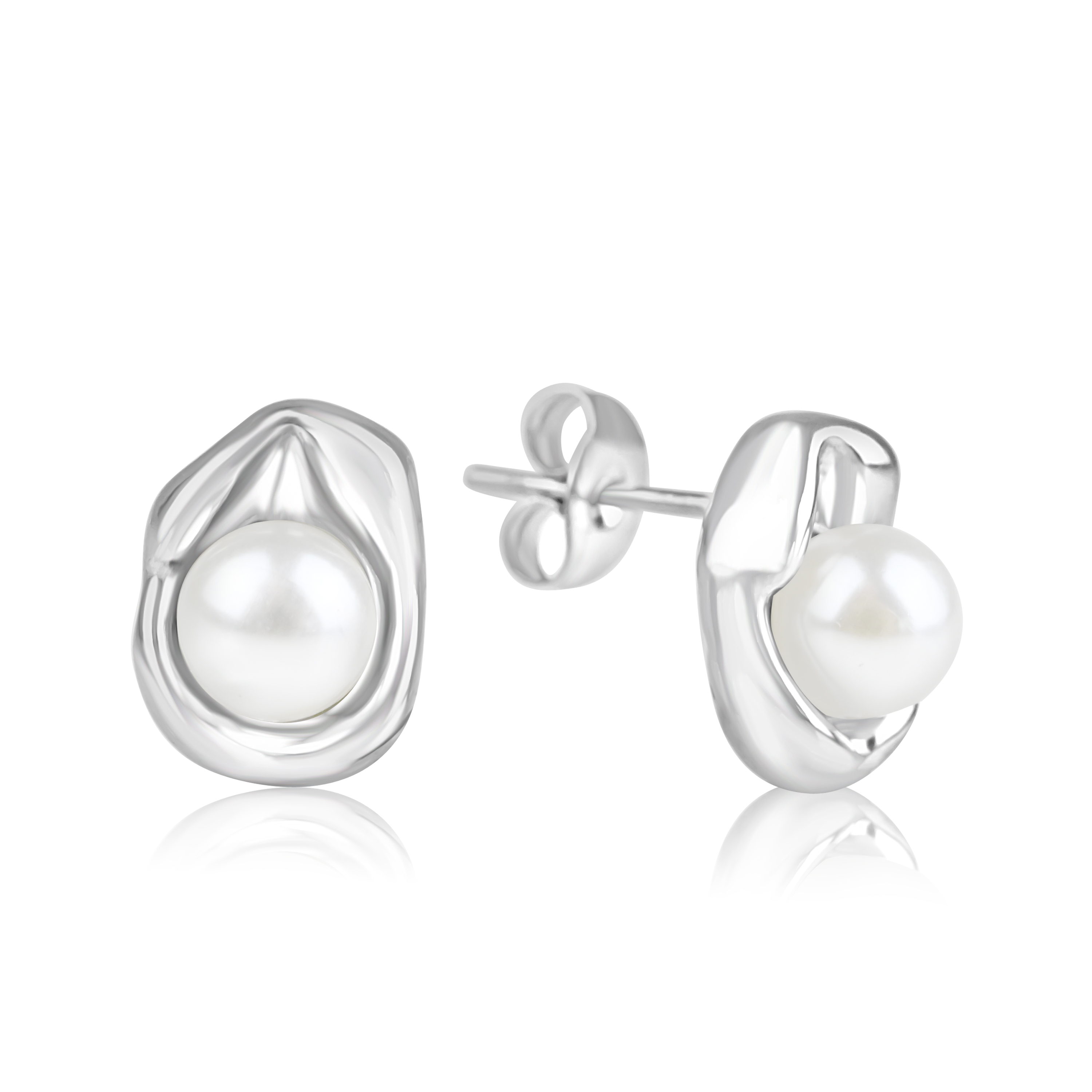 Meucci Náušnice VSAZENÁ PERLA