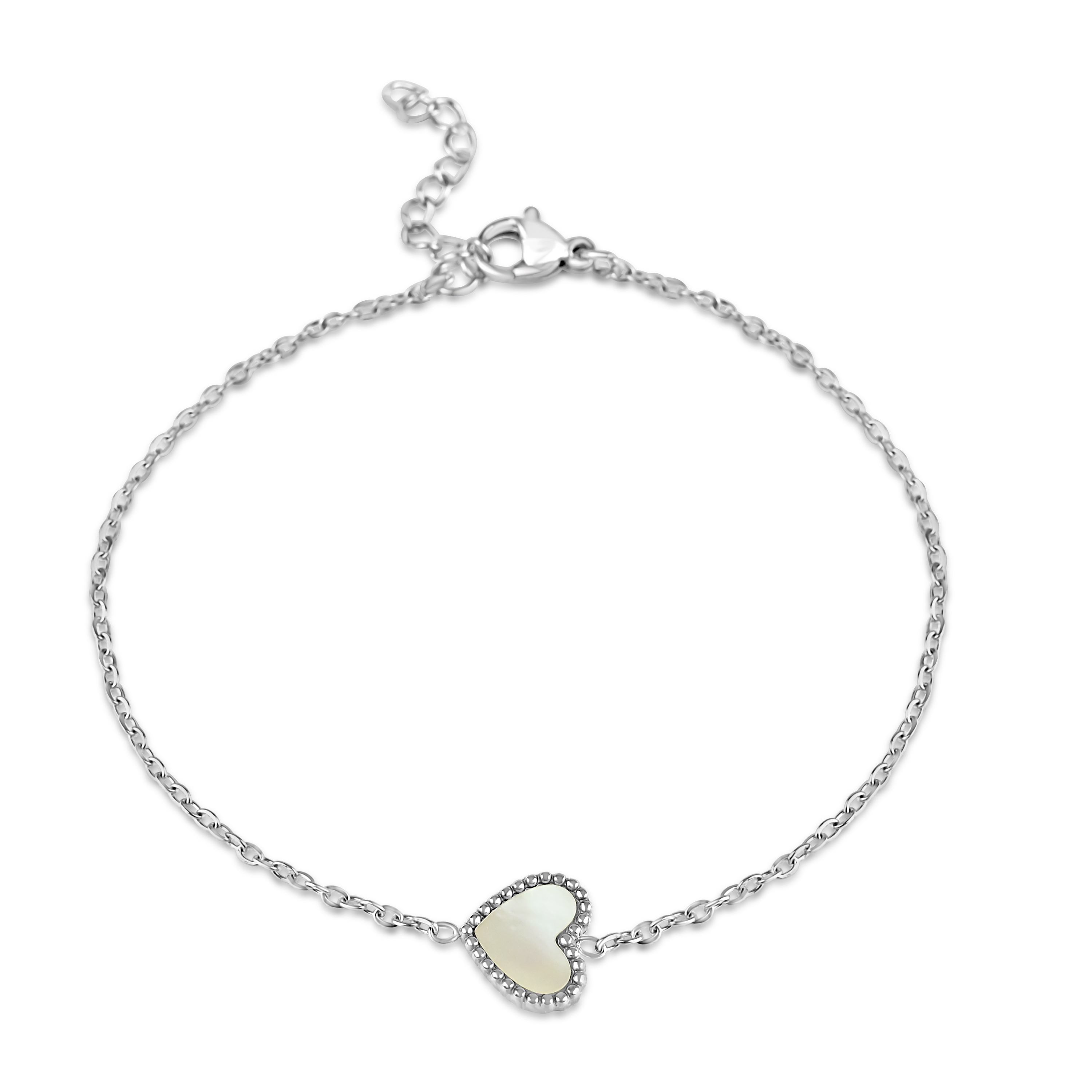 Meucci Nastavitelný náramek PERLEŤOVÉ SRDCE