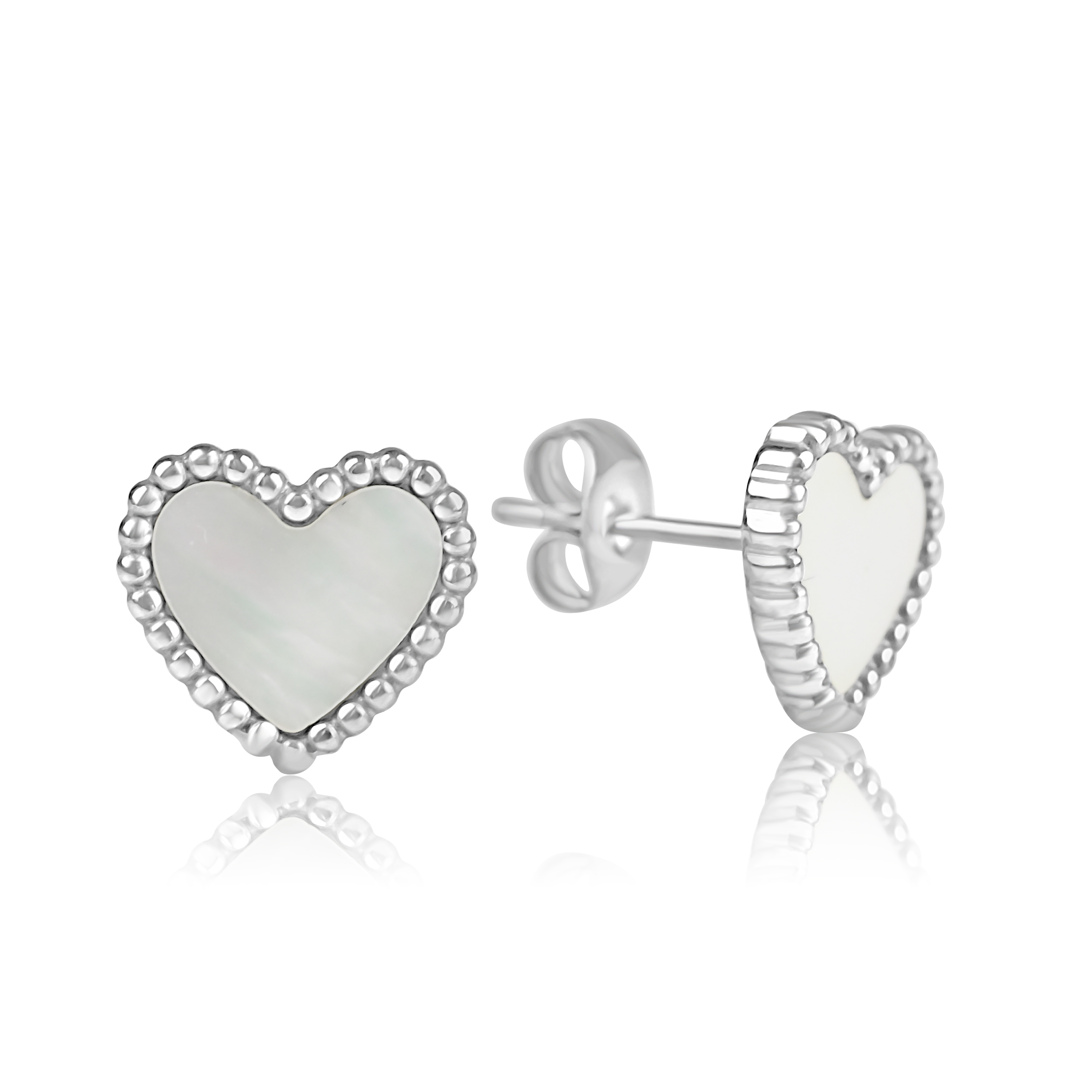 Meucci Náušnice PERLEŤOVÉ SRDCE