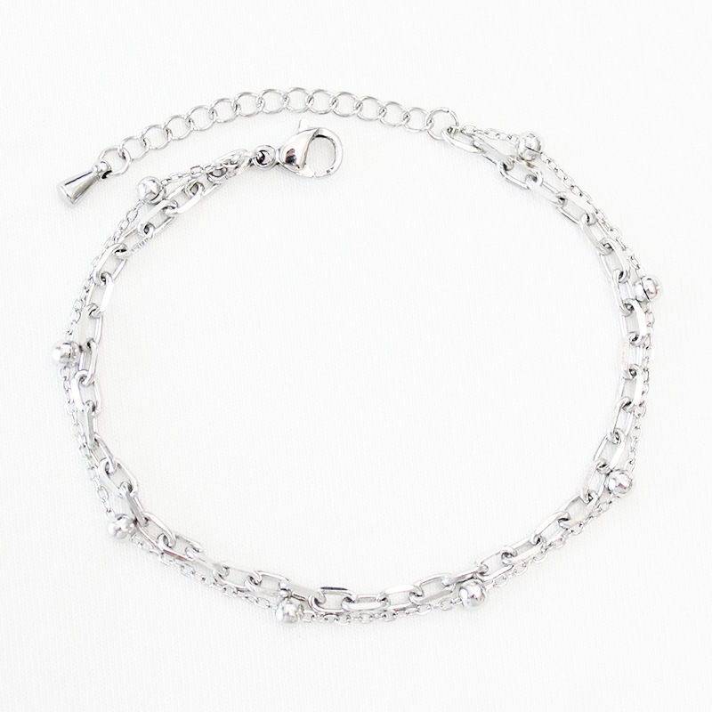 Meucci Dvojitý nastavitelný náramek ANKER s kuličkami