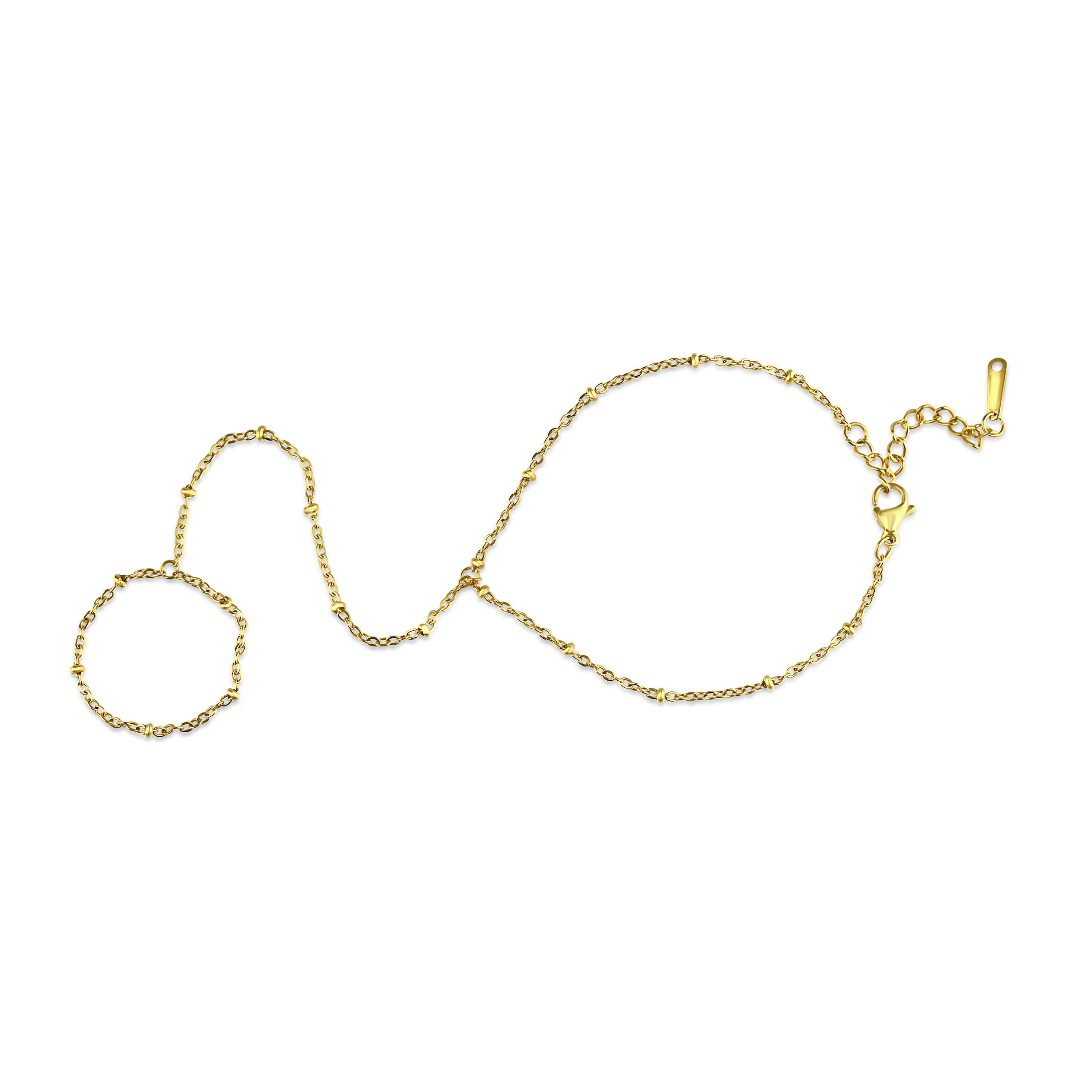 Meucci Nastavitelý náramek s prstýnkem GOLD