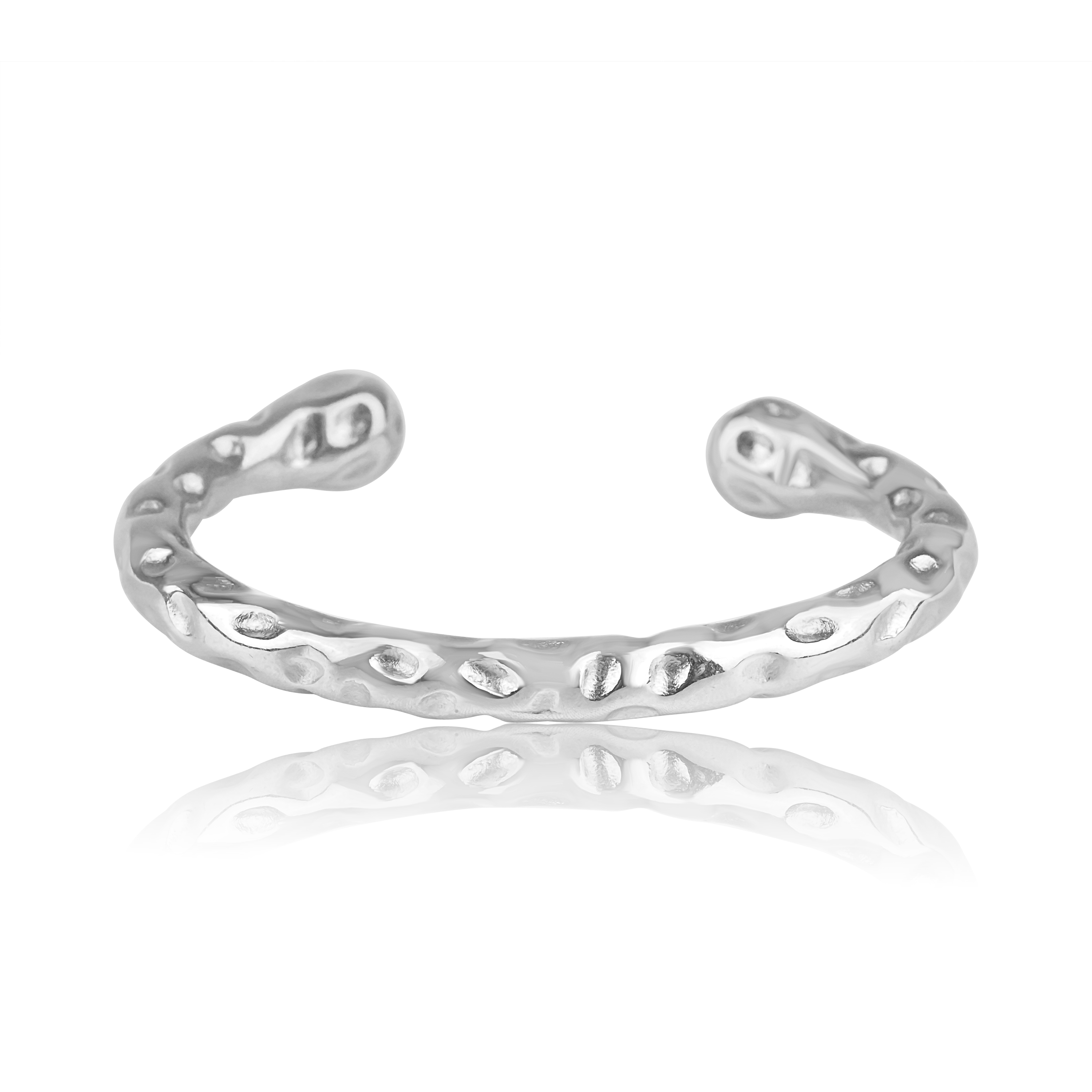 Meucci Otevřený náramek s kladívkovým efektem