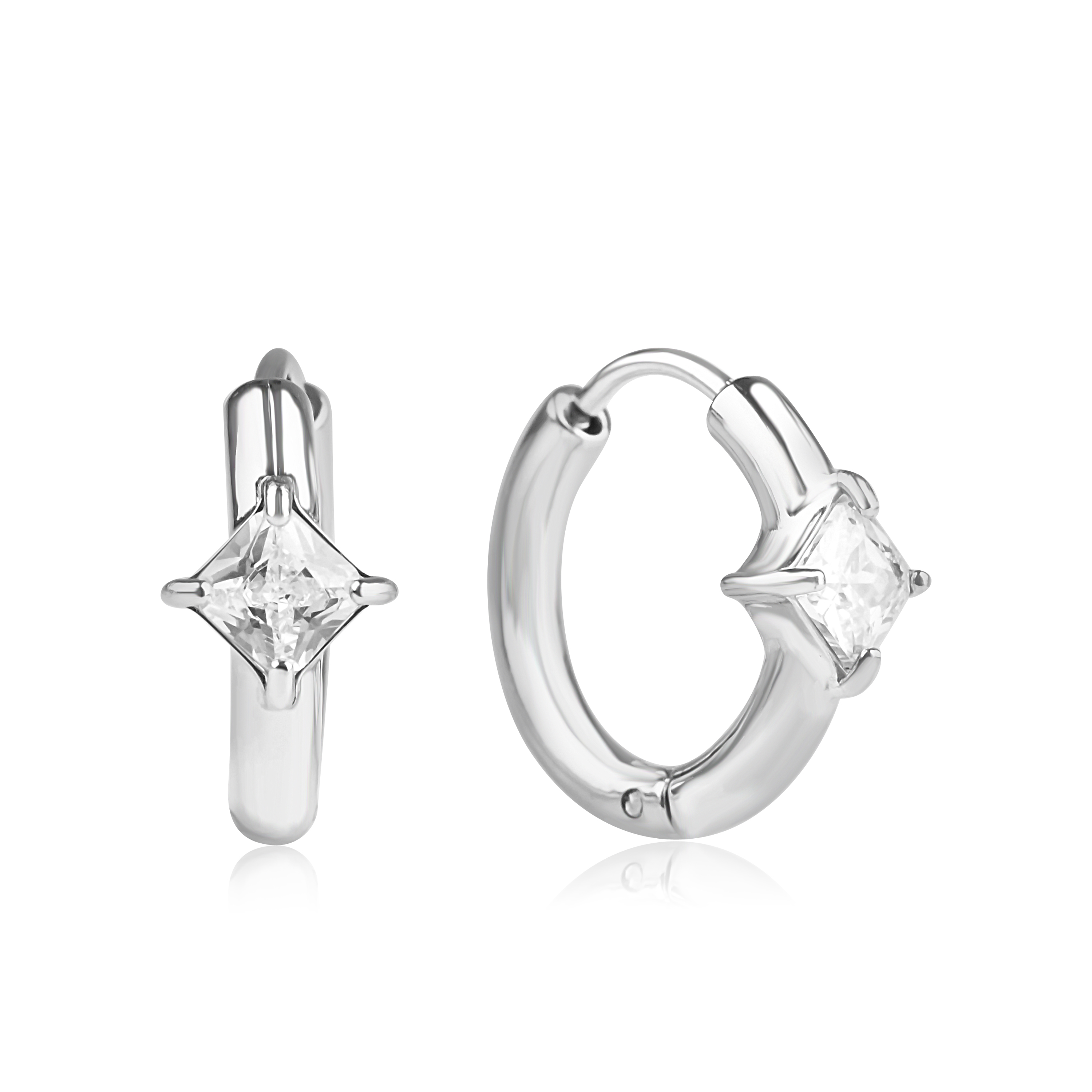 Meucci Náušnice KROUŽKY se zirkonem