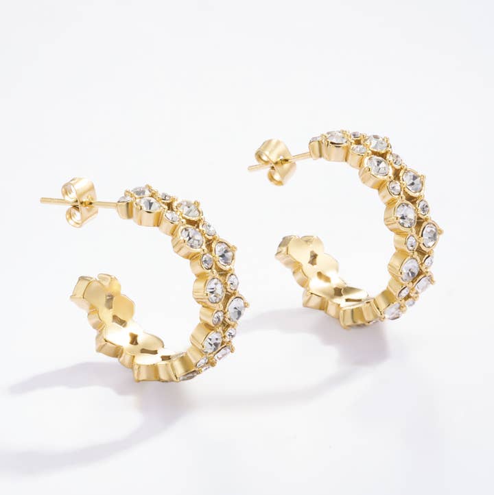 Levně ÉLINE L'ATELIER Náušnice ELIANA GOLD
