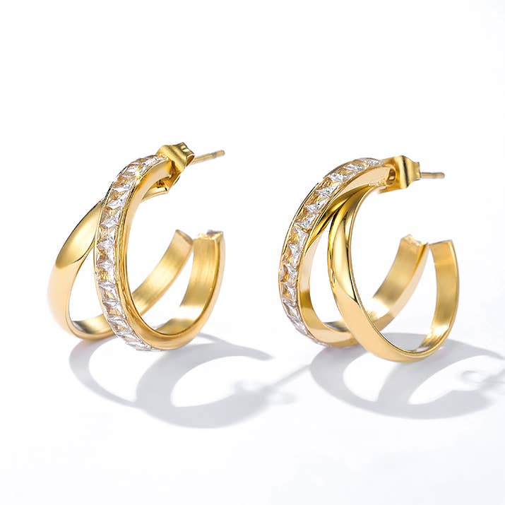 ÉLINE L'ATELIER Náušnice IVA GOLD