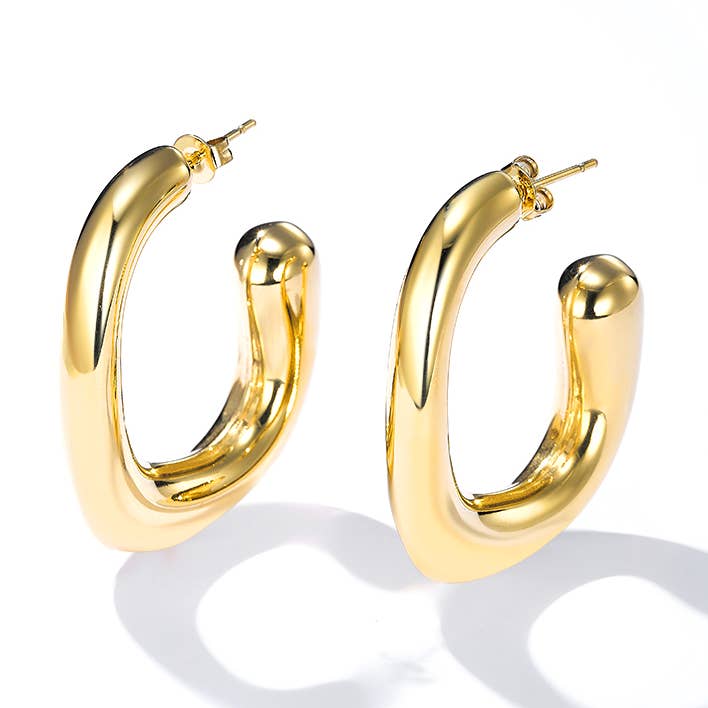 Levně ÉLINE L'ATELIER Náušnice PAVLA II GOLD