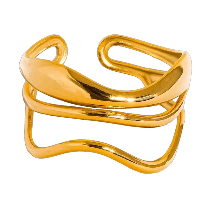 Flânerie by MAIQ Prsten OZZY 18K GOLD PLATED Velikost: Univerzální