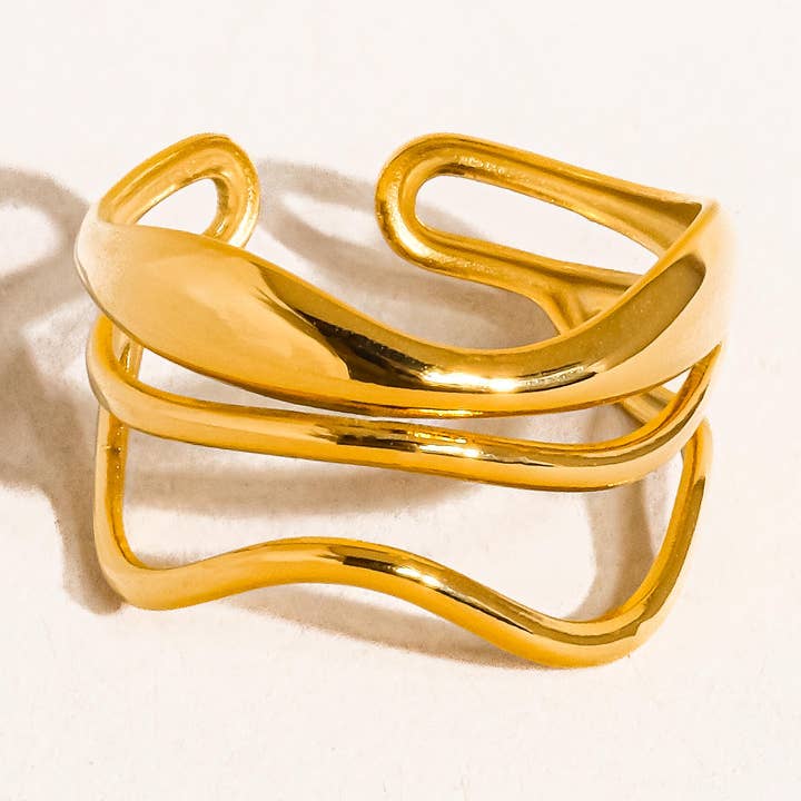 Levně Flânerie by MAIQ Prsten OZZY GOLD