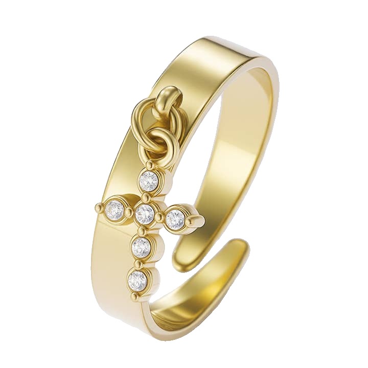ÉLINE L'ATELIER Prsten MILA II GOLD Velikost: Univerzální
