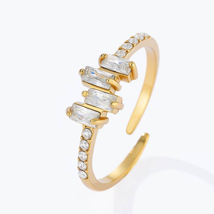 Levně ÉLINE L'ATELIER Prsten LENKA III GOLD