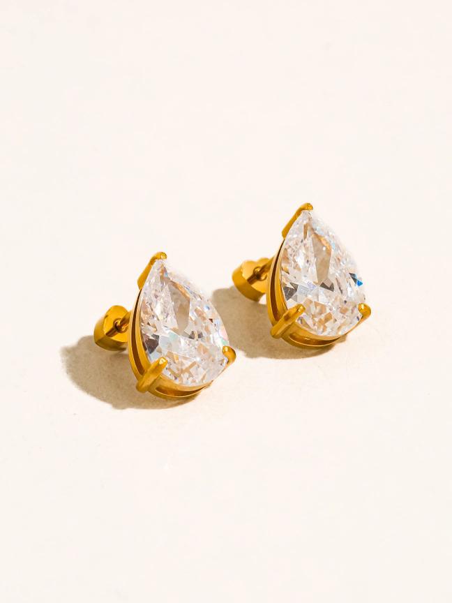 Flânerie by MAIQ Náušnice AVENN KAPKA 18K GOLD PLATED