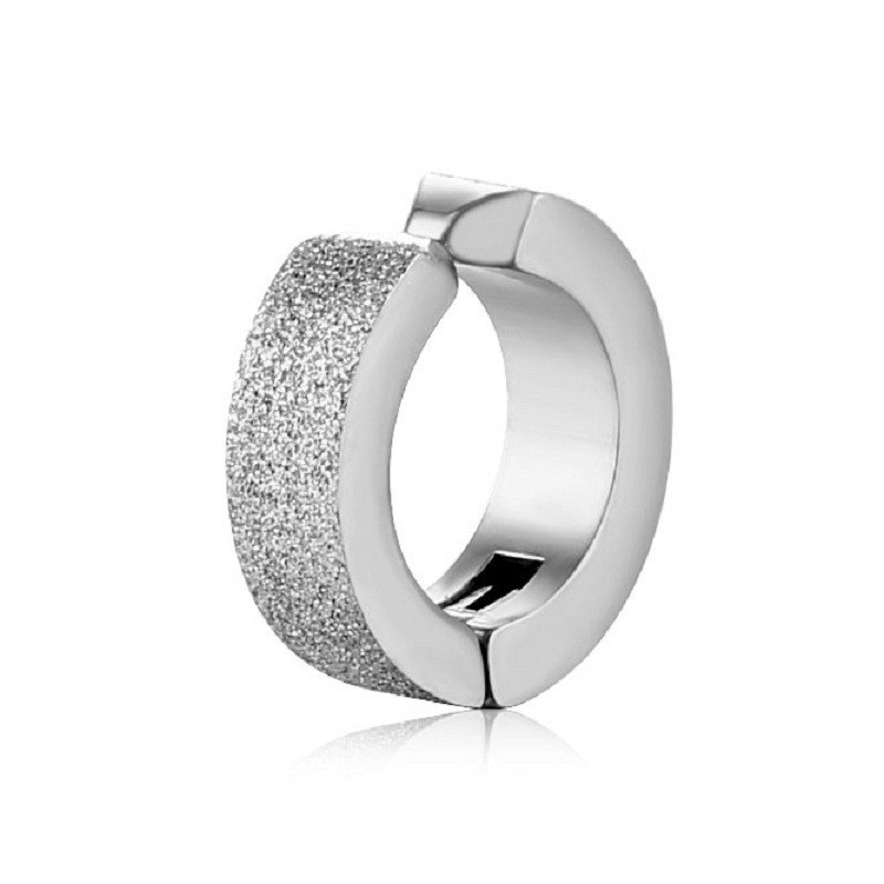 BRUNO Záušnice KRUH GLITTER SILVER