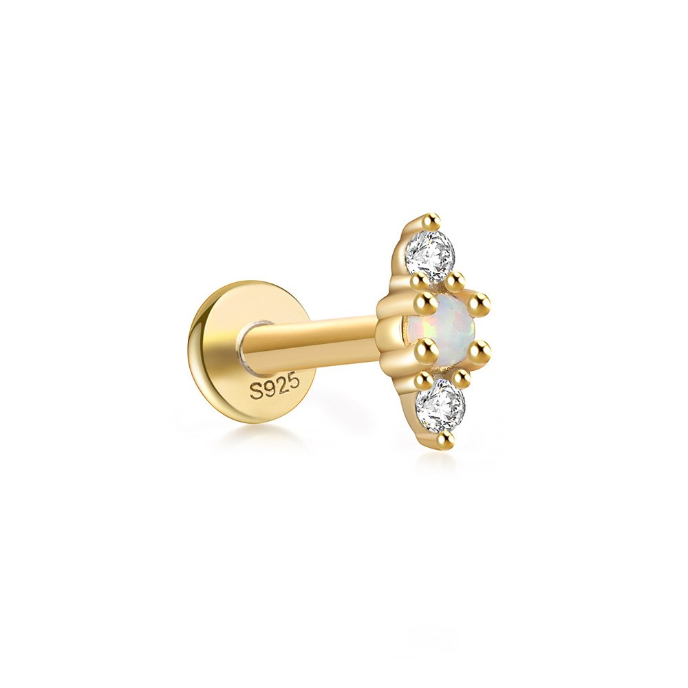 BRUNO Piercing KVÍTEK OPÁL GOLD