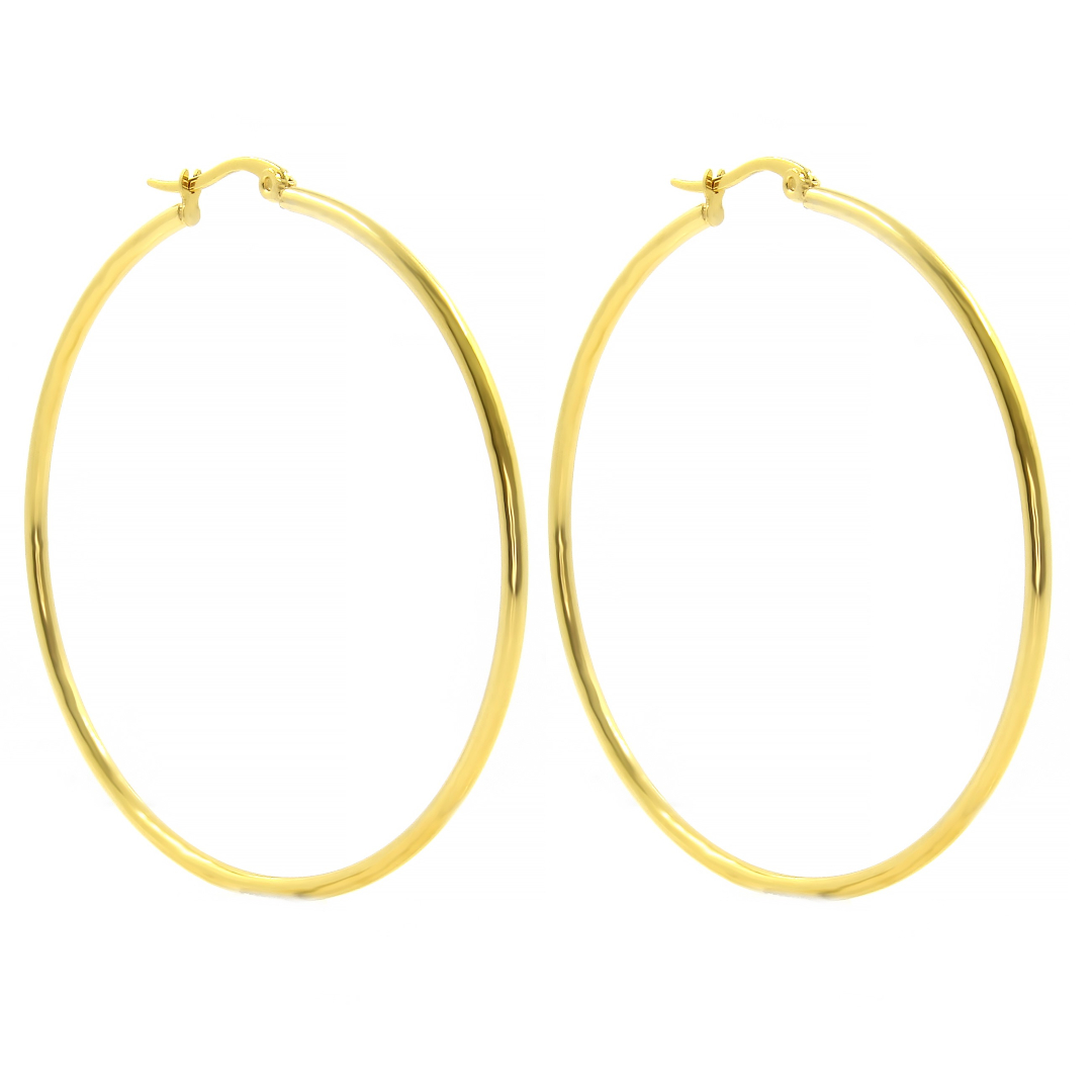 BRUNOshop.cz Náušnice kruhy GOLD 7 cm