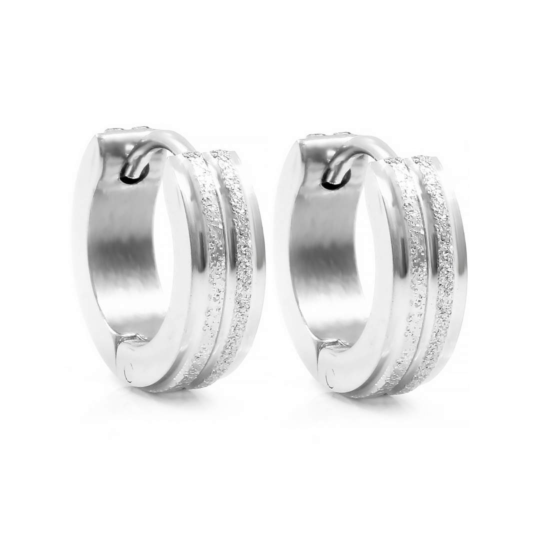 BRUNOshop.cz Náušnice kroužky s pískováním