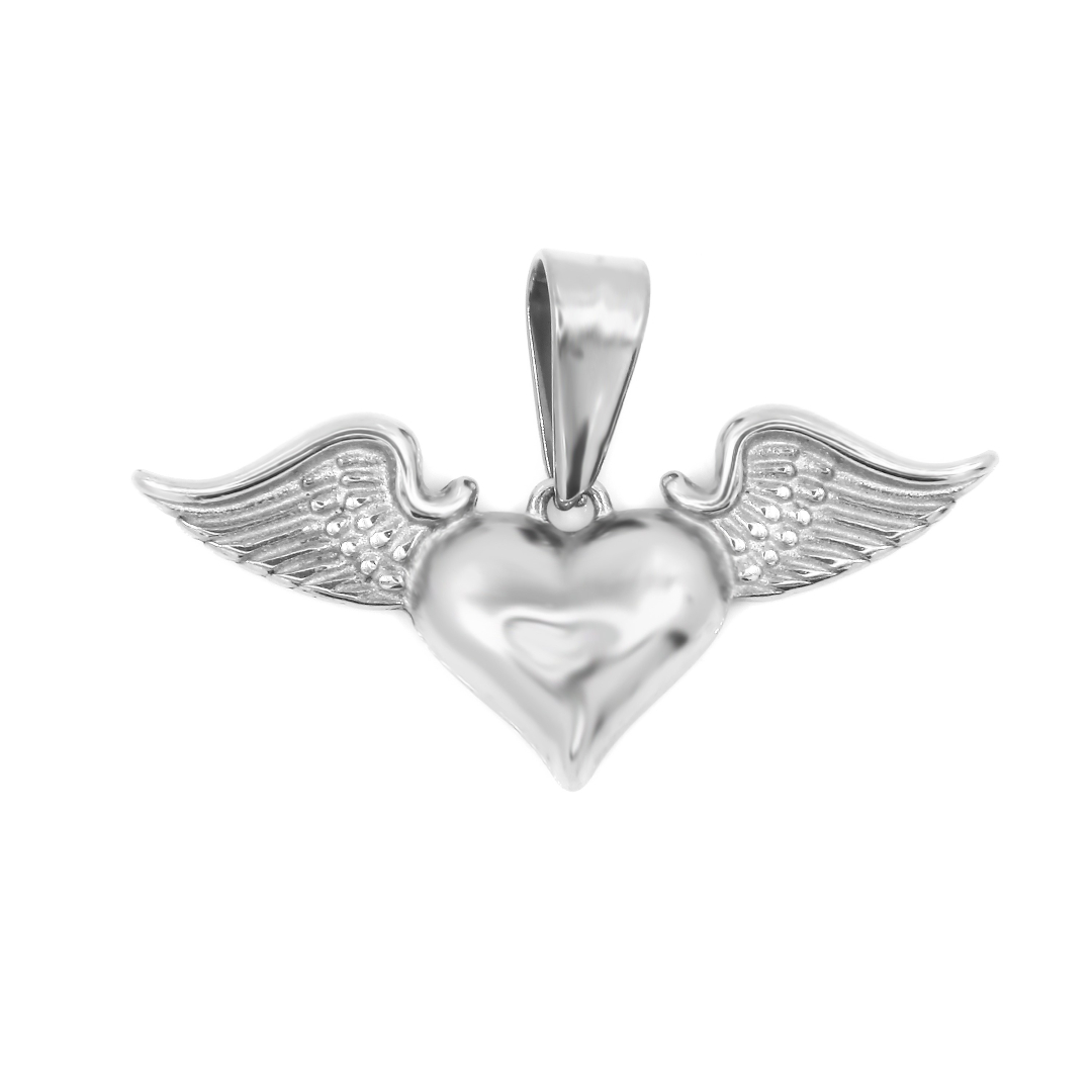 BRUNOshop.cz Přívěsek SRDCE S KŘÍDLY 3 cm