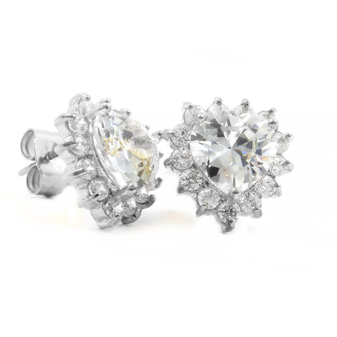 BRUNOshop.cz Náušnice SRDÍČKO s kamínky