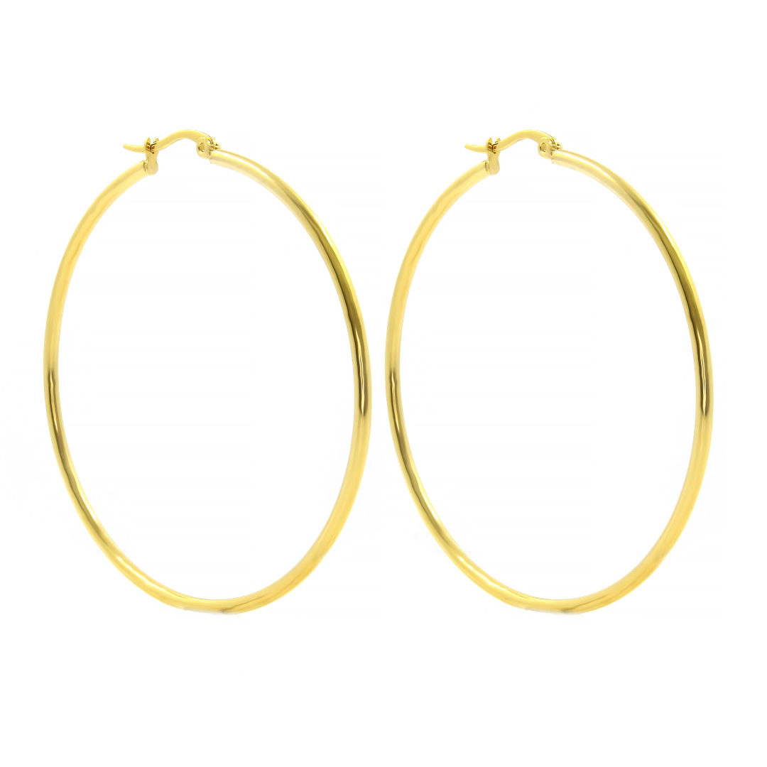 BRUNOshop.cz Náušnice KRUHY GOLD 6,5 cm