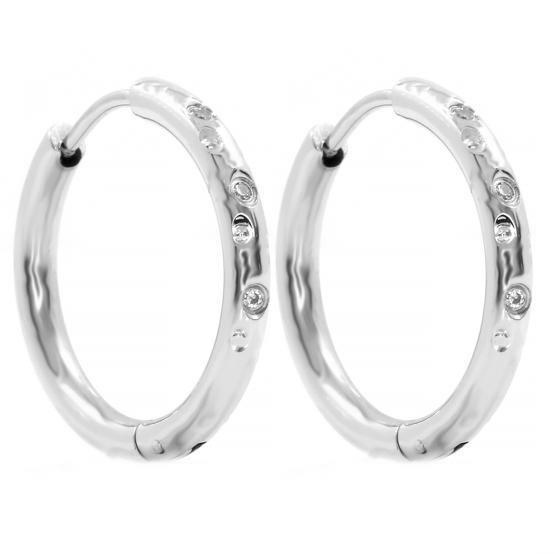 BRUNOshop.cz Náušnice kroužky s kamínky