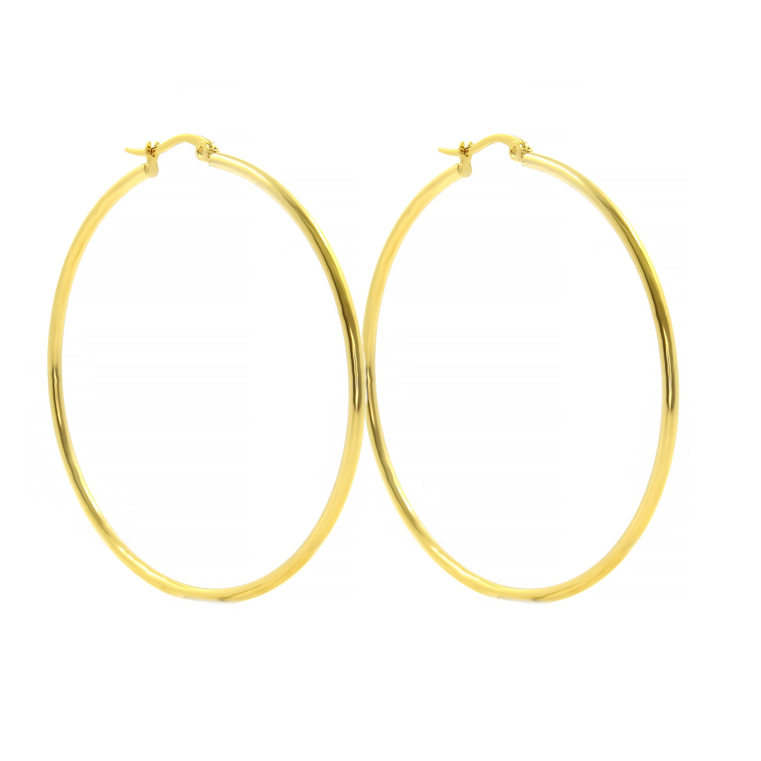 BRUNO Náušnice Kruhy GOLD 5,5 cm