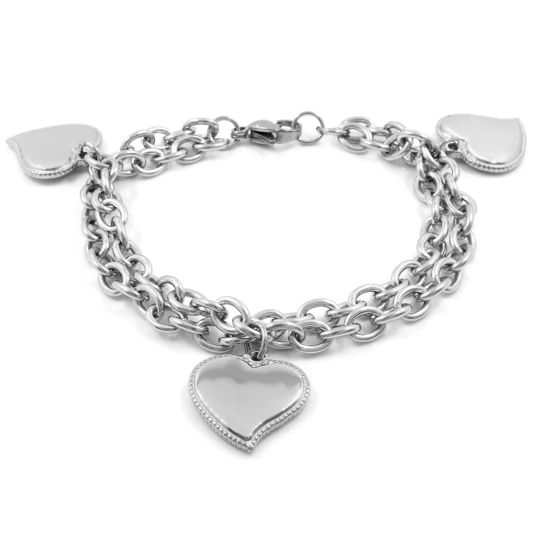 BRUNOshop.cz Dvojitý náramek SRDCE