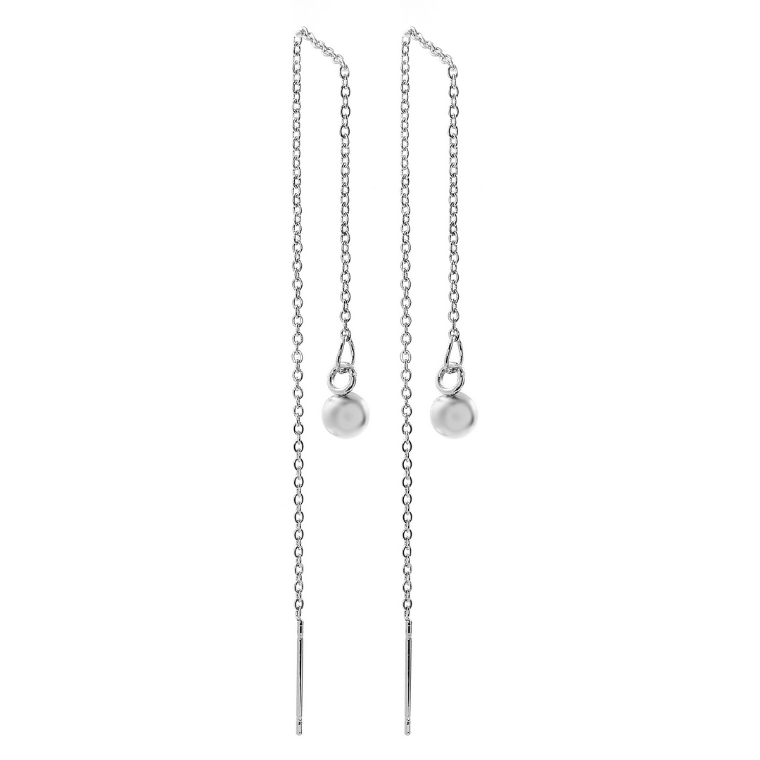 BRUNOshop.cz Provlékací řetízkové náušnice KULIČKA